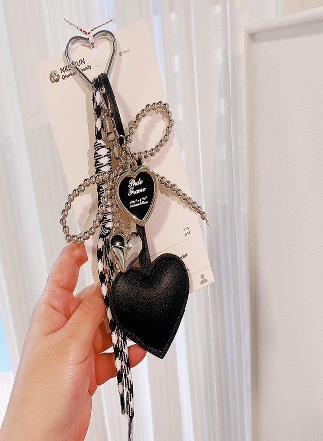Hoheng Bow Keychain Cute Cherry Heart Keychain Bag Charms Romantic Keyring Accessories for Purse Valentines Gifts for Her - Image 4